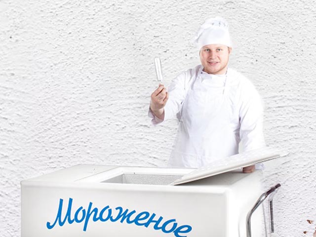 Ретро тележка мороженого
